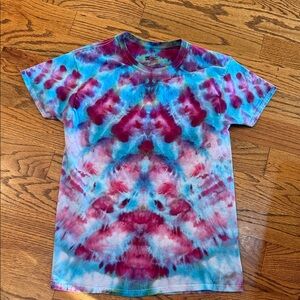 Hanes Tie-Dye Short Sleeve Tee - Blue and Red